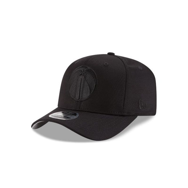 NBA Washington Wizards Black On Black Stretch Snap 9Fifty Snapback (CGB6807) - Black New Era Caps